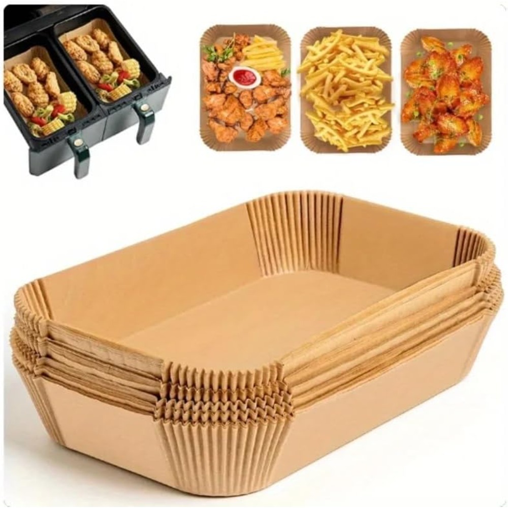 Commercial Kitchen Pans - 50/100 قطعة ورق قلاية هوائية مستطيل