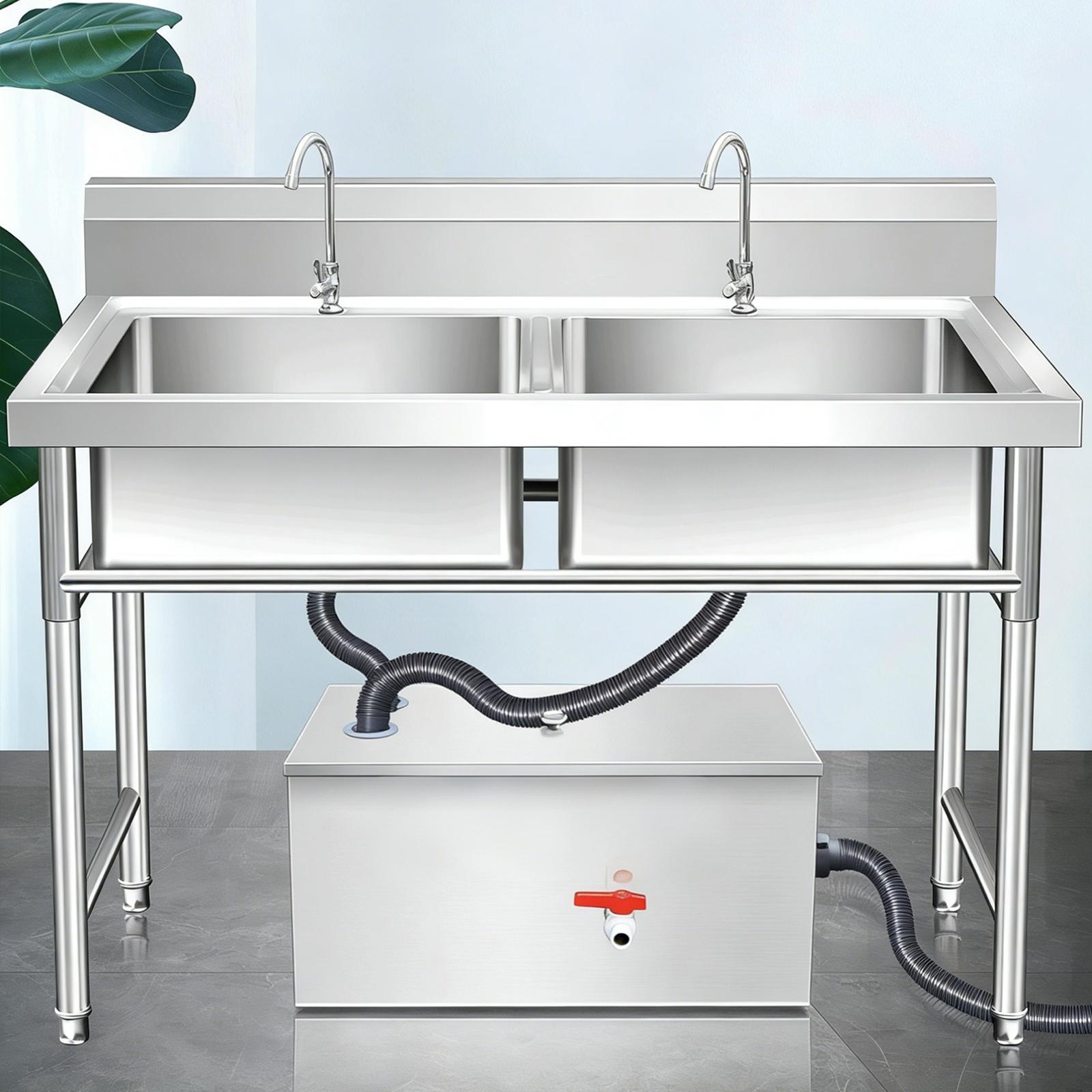 فاصل الزيت والماء من الفولاذ ا - مراجعة Commercial Kitchen Grease Interceptor وسعره