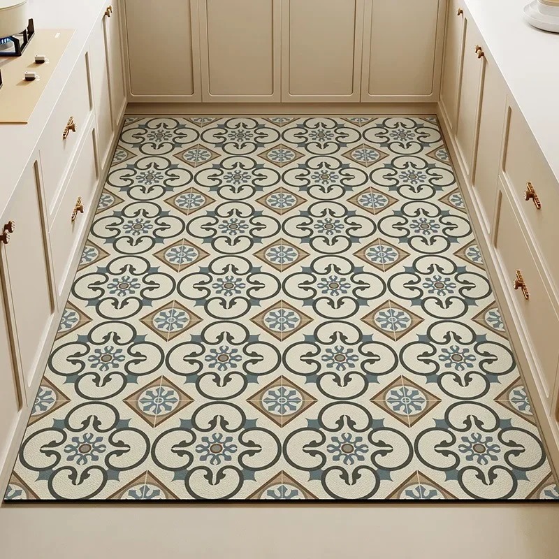 سجادة أرضية للمطبخ بتصميم زهور - مراجعة Commercial Kitchen Tile Flooring وسعره