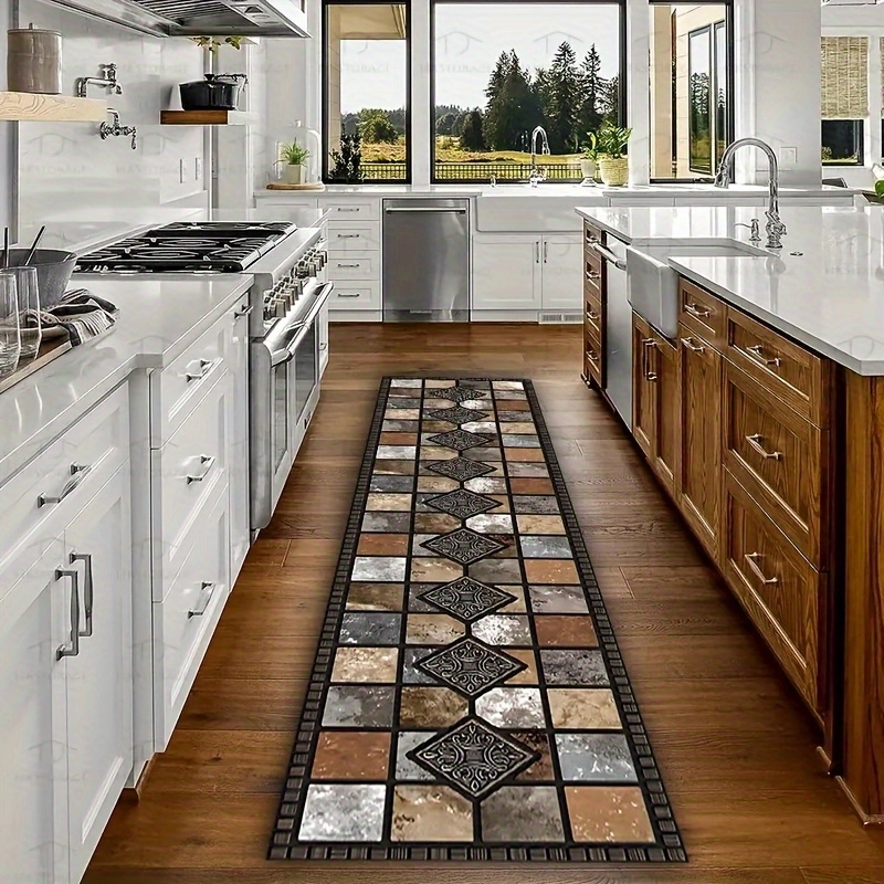 سجادة مطبخ VIKAMA بنمط هندسي ر - مراجعة Commercial Kitchen Tile Flooring وسعره